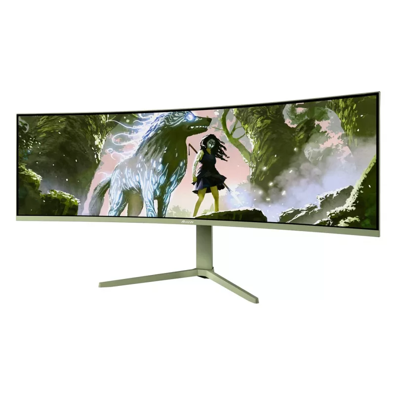 Monitor de computador curvo Arozzi Nova 49 polegadas (124,5 cm) Dual QHD 5120×1440 LED VA, 4 ms, Verde