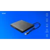 SAVIO AK-59 Gravador externo fino de CD/DVD R/RW - USB-C/USB-A, preto