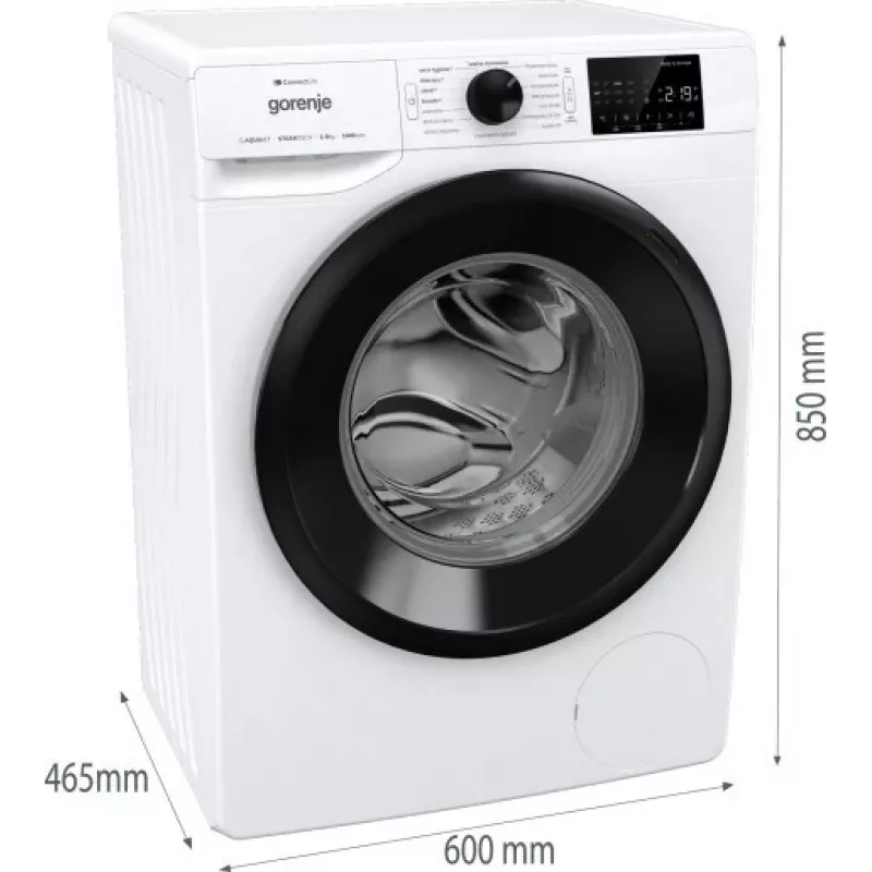 Máquina de lavar roupa independente Gorenje WPNEI84SASWIFI/PL 8 kg 1400 rpm Wi-Fi branco, motor inverter