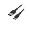 Cabo entrançado USB-C para USB-A 3 m preto