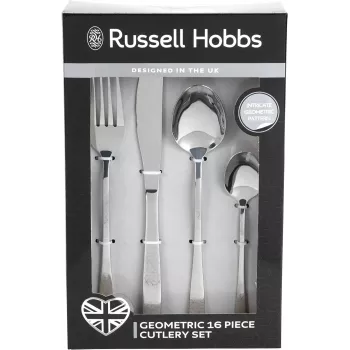 Conjunto de talheres Russell Hobbs RH01519EU7 16 peças design geométrico, aço inoxidável
