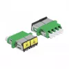Acoplador de fibra ótica DeLOCK 86902 LC Quad fêmea para LC Quad fêmea monomodo verde