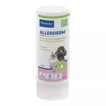 Champô VIRBAC AllerDerm para pele seca e escamosa em cães e gatos, 250 ml