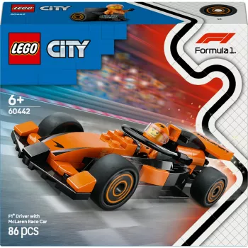 LEGO City F1 Racer McLaren Racing Car 60442 — conjunto de construção, 86 peças, 1 minifigura, a partir dos 6 anos
