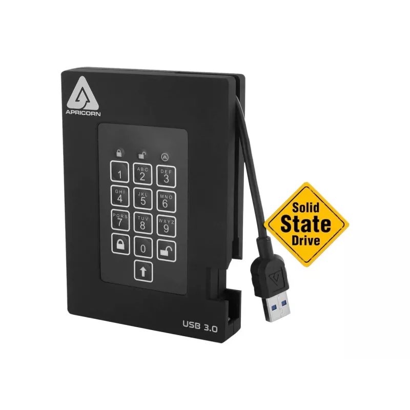 Unidade SSD Apricorn 512 GB 2,5 polegadas USB 3.2 Gen 1 A25-3PL256-S512F