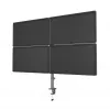 Suporte para monitor Gembird MA-D4-01, fixação à secretária para até 4 ecrãs, 32 polegadas (81,3 cm), 40 kg, VESA 75x75–100x100, preto