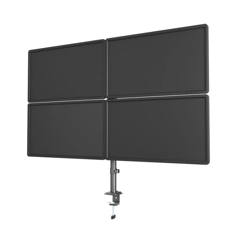 Suporte para monitor Gembird MA-D4-01, fixação à secretária para até 4 ecrãs, 32 polegadas (81,3 cm), 40 kg, VESA 75x75–100x100, preto