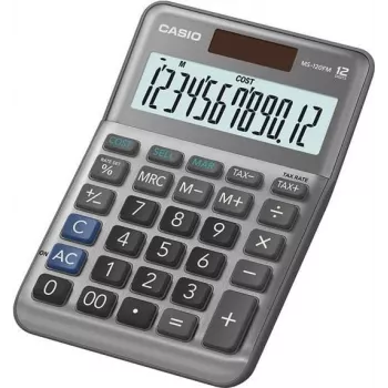 Calculadora de secretária Casio MS-120FM básica preta 12 dígitos imposto lucro