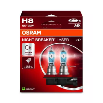 Lâmpada de farol Ledvance Night Breaker Laser H8 12V 35W PGJ19-1