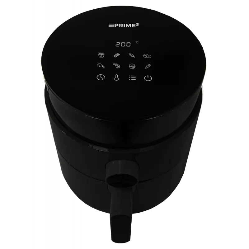 Fritadeira de ar quente PRIME3 SAF31 – 2,5 L, 1200 W, fritadeira de ar quente sem óleo, preta