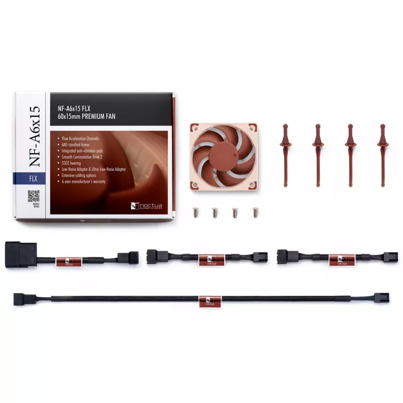 Ventoinha de caixa Noctua NF-A6x15 FLX 60 mm