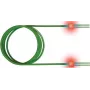 Sacon EasyLan FO LED Patch Cord Premium, duplex - cabo de patch - LC multimodo (M) para LC multimodo (M) - 1 m - fibra ótica - duplex - 50/125 micrómetros - OM3 - aquamarine, RAL 6027