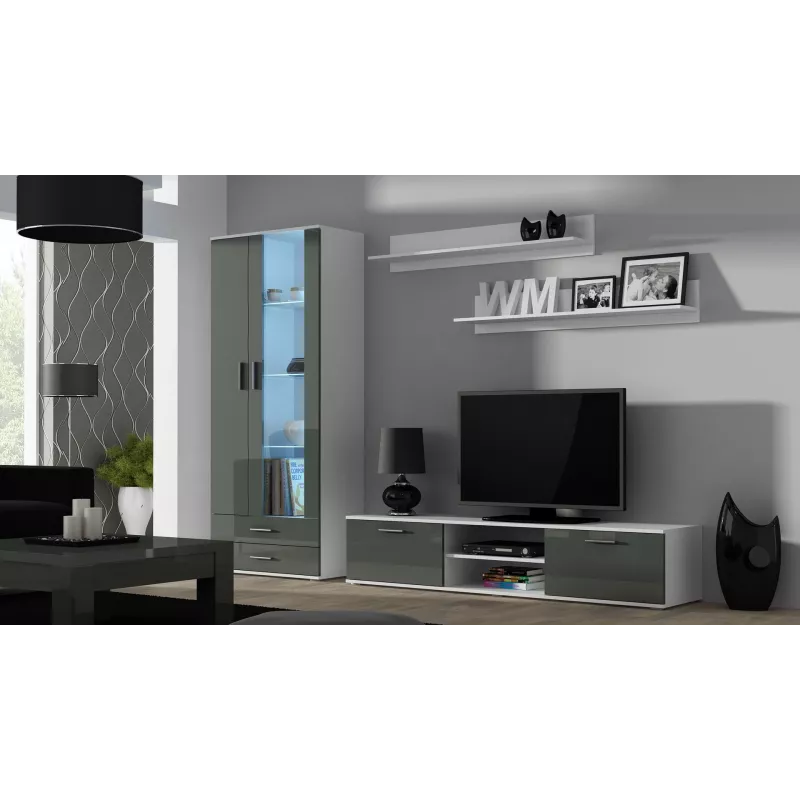 Suporte de TV Cama SOHO 180 branco/cinzento brilhante