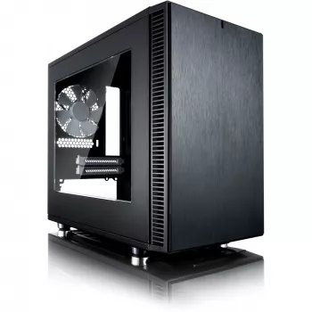 Fractal Design Define Nano S - Window - Torre - ITX - sem fonte de alimentação (ATX) - Preto - USB/Áudio (FD-CA-DEF-NANO-S-BKW)