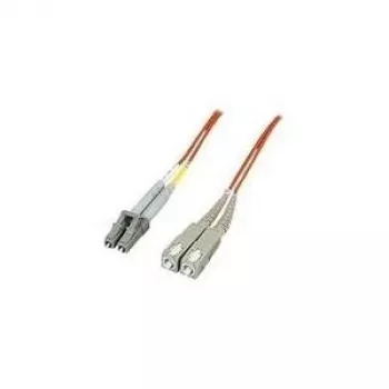 Cabo patch de fibra ótica Intellinet, OM2, LC/SC, 1 m, laranja, duplex, multimodo, 50/125 µm, LSZH, fibra ótica, garantia vitalícia