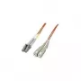 Cabo patch de fibra ótica Intellinet, OM2, LC/SC, 1 m, laranja, duplex, multimodo, 50/125 µm, LSZH, fibra ótica, garantia vitalícia