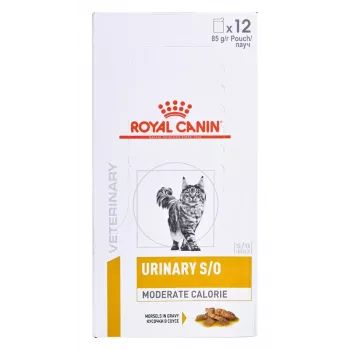 ROYAL CANIN Urinary S/O Moderate Calorie – ração húmida para gatos – 12 x 85g