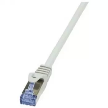 Cabo de rede LogiLink Cat6a S/FTP RJ-45 1m cinzento