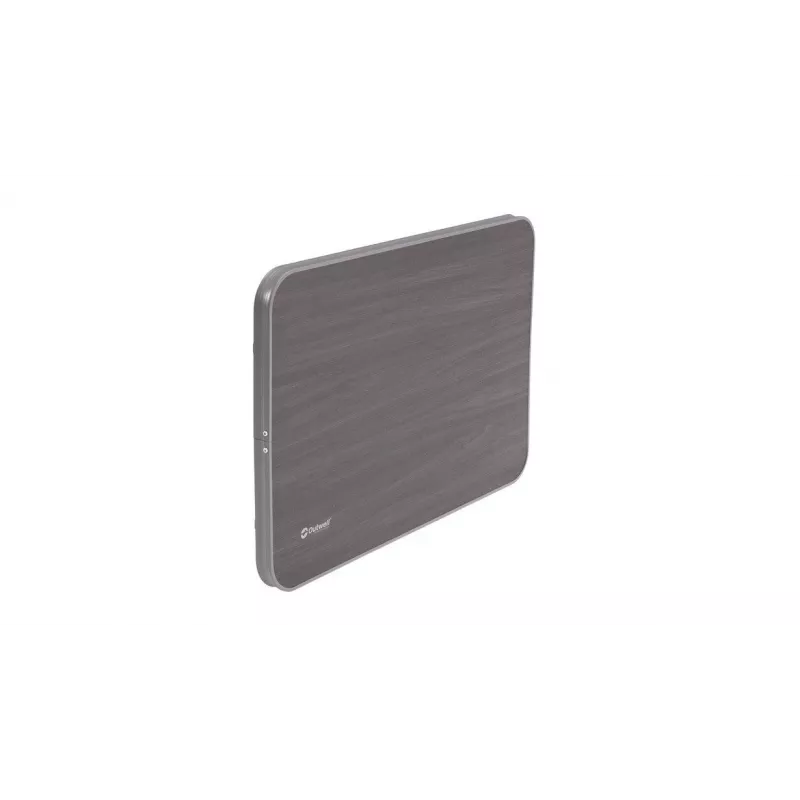 Mesa Outwell Coledale M cinzento — tampo e estrutura de alumínio, 680×1000 mm, altura 56 cm