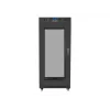Armário rack 19 27U 600x800 preto, porta perfurada LCD (embalagem plana)