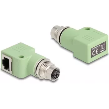 Conector DeLOCK 60681 M12 RJ45 verde M12 RJ45 banhado a ouro