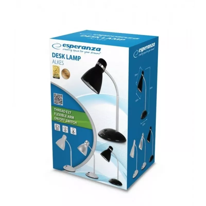 Candeeiro de mesa Esperanza ELD113S E27 12 W LED prateado