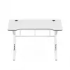Mesa gaming huzaro Hero 1.6 branca — tampo reto MDF/carbono 1200×600 mm, estrutura metálica, 750 mm de altura