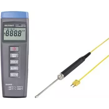 VOLTCRAFT K101 + TP 207 Termómetro -200 a +1370 °C sensor tipo K