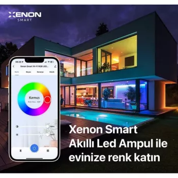 XENON Smart X7021 lâmpada LED RGB inteligente, 9 W, Wi-Fi, Bluetooth, branco