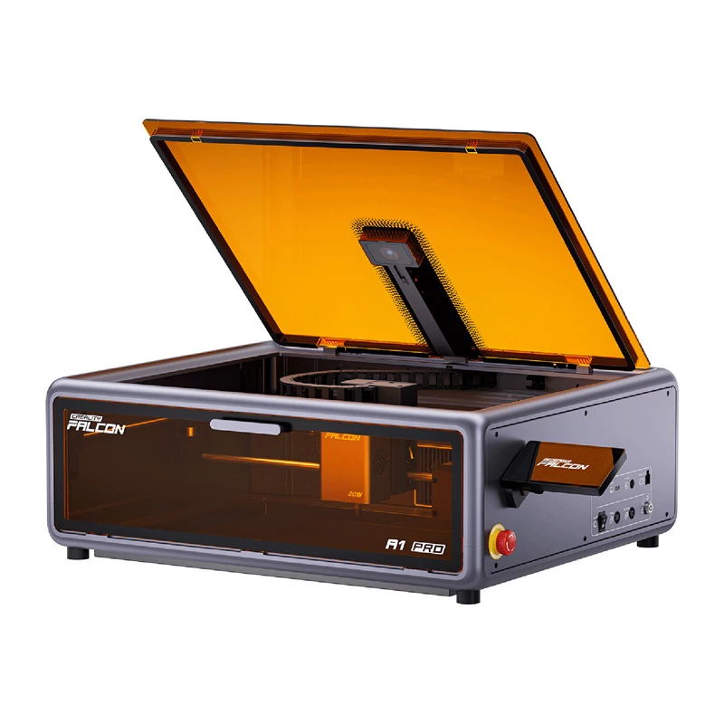 Gravador laser Creality Falcon A1 Pro 20W — módulo de gravação e corte laser de secretária