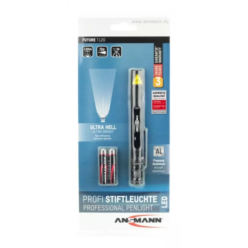 Ansmann Future T120 preto lanterna de bolso LED