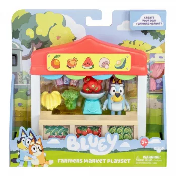 Conjunto de figuras de brincar TMTOYS Mini Bluey Lebensmittelladen BLU17555 – conjunto de mini figuras para diversão