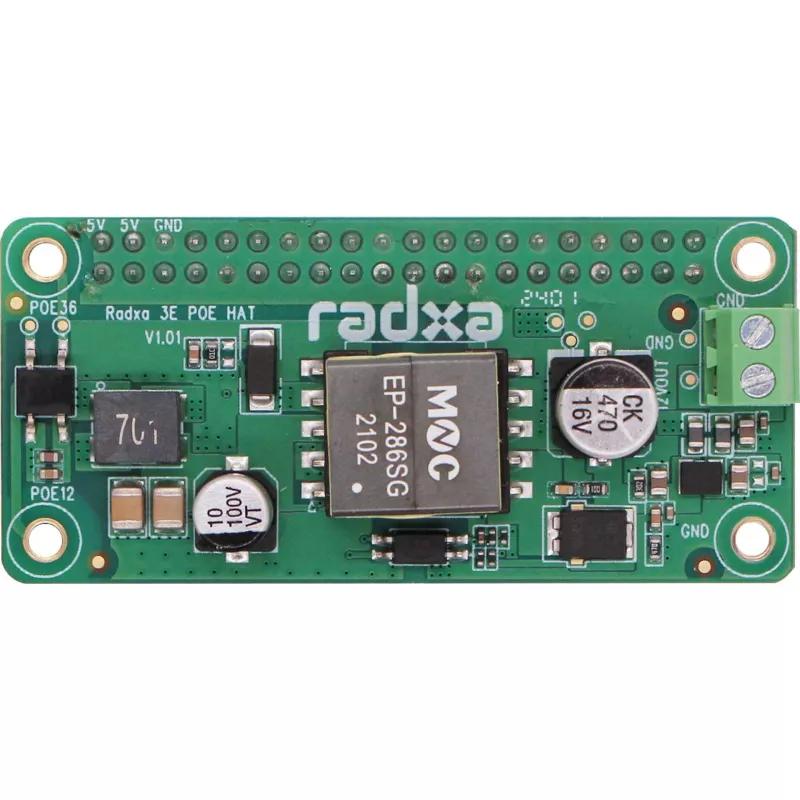 PoE HAT ALLNET RA023 para RADXA Zero 3E – módulo Power over Ethernet compatível com 802.3af