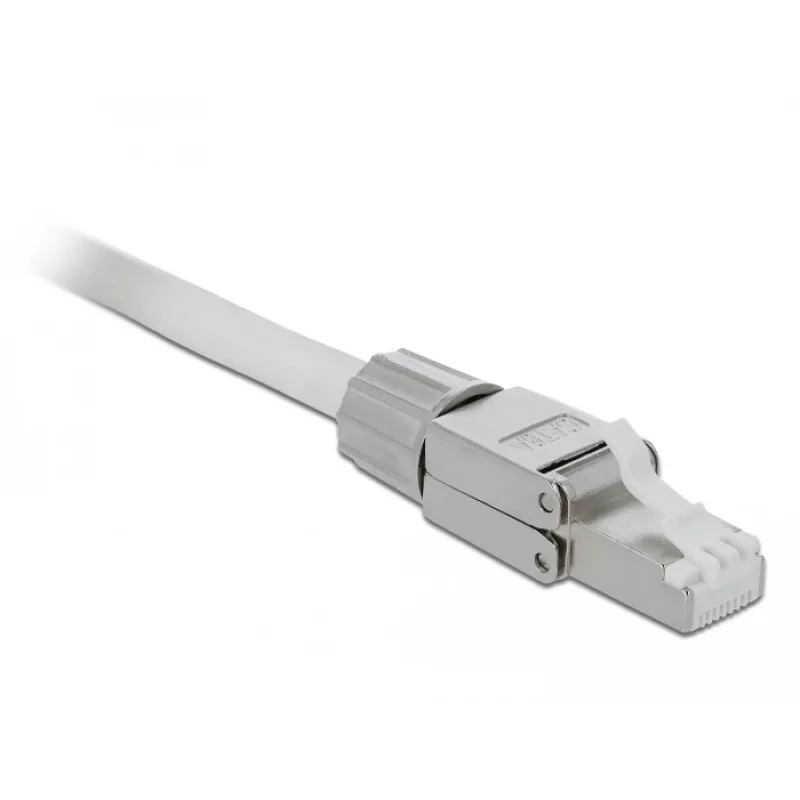 Conector de cabo DeLOCK 86477 RJ-45 cinzento