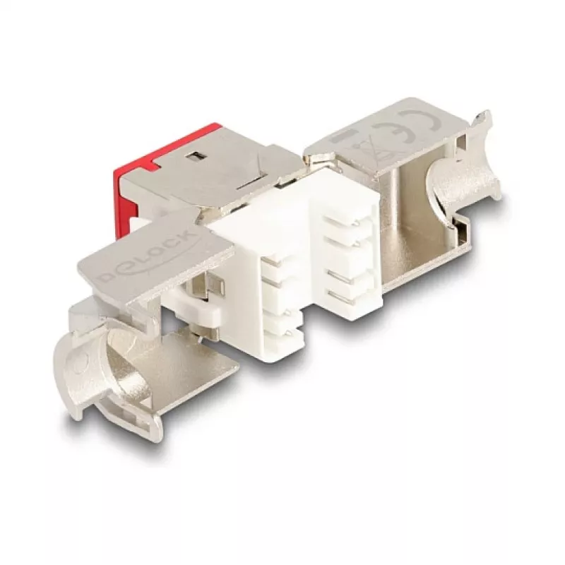 Módulo Keystone DeLOCK 88115 plano vermelho RJ-45 10 unid.