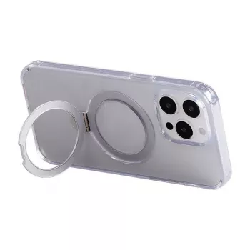 Capa de proteção magnética para telemóvel Joyroom JR-BP004 para iPhone 15, transparente, fina, ímanes integrados