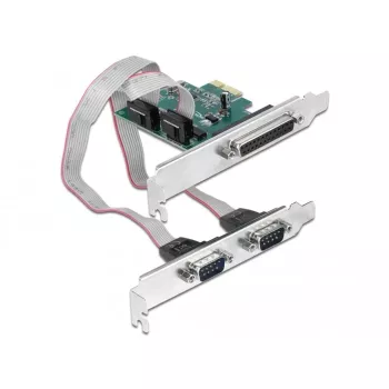 DeLOCK - Adaptador Paralelo/Série - PCIe 1.1 Low-Profile - paralelo x 1 + série x 2 (90413)