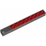 Extensão de energia Bachmann 19'' 2 m 8x Schuko H05VV-F 3G 1,00 mm² 8 tomadas AC preto, vermelho