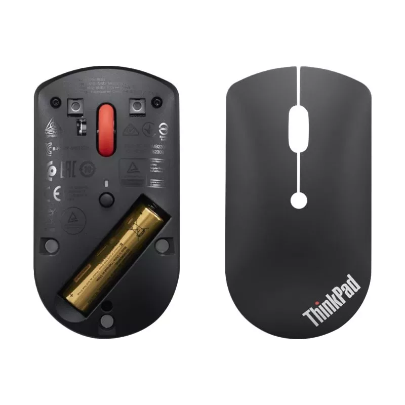 Rato Lenovo 4Y50X88823 escritório ambidestro Bluetooth ótico 2400 DPI