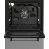 Fogão de livre instalação BEKO FSM52332DXDT placa de gás de 5 queimadores 60 cm, forno elétrico 60 L, classe de eficiência energética A