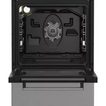 Fogão de livre instalação BEKO FSM52332DXDT placa de gás de 5 queimadores 60 cm, forno elétrico 60 L, classe de eficiência energética A