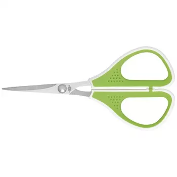 Tesoura WEDO 975 411 universal corte reto individual 114 mm, verde/branca