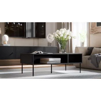 Mesa/banco Cama PALAZZO BIS 110x60x40 preto mate