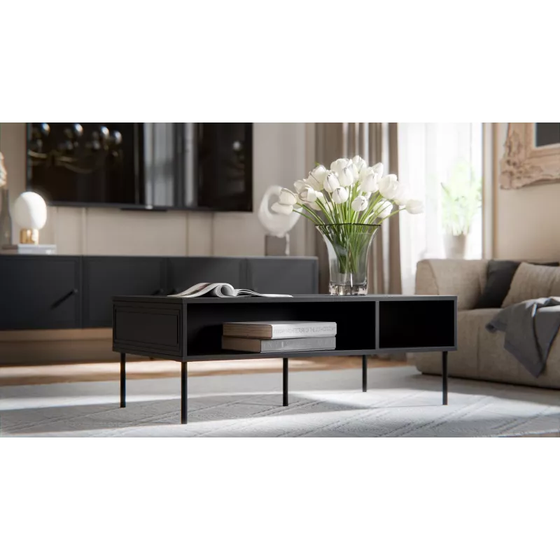 Mesa/banco Cama PALAZZO BIS 110x60x40 preto mate