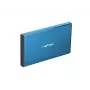 Caixa externa para HDD/SSD NATEC Rhino GO 2,5 polegadas — USB 3.0, SATA III, até 4 TB, 9,5 mm, alumínio, azul