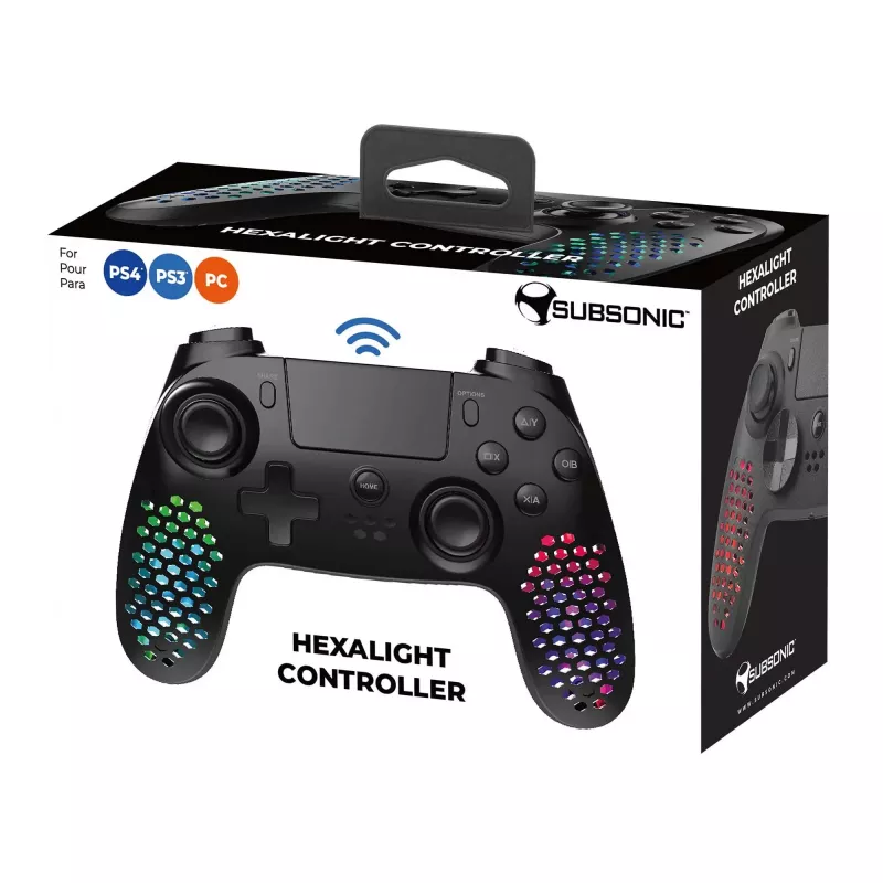 Comando Subsonic SA5654 preto Bluetooth USB PC PlayStation 4 3