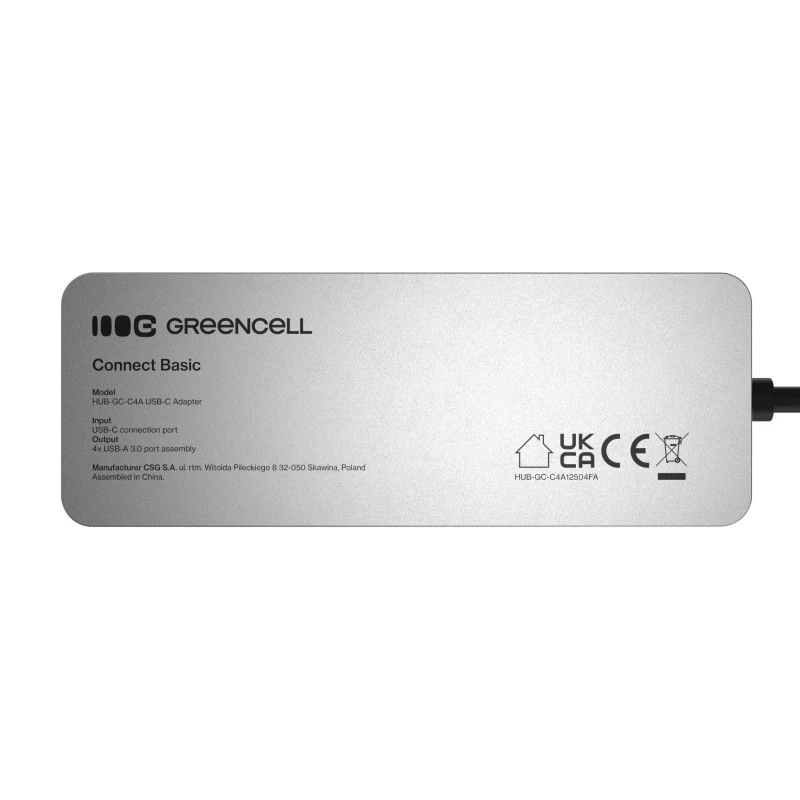 Hub USB Green Cell HUB-GC-C4A — hub USB-C 3.0 de 4 portas
