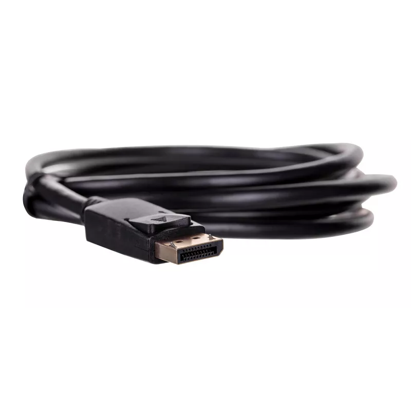 Cabo DisplayPort SAVIO CL-136, ficha DisplayPort–ficha, 2 m, DP 1.2, contactos dourados, preto
