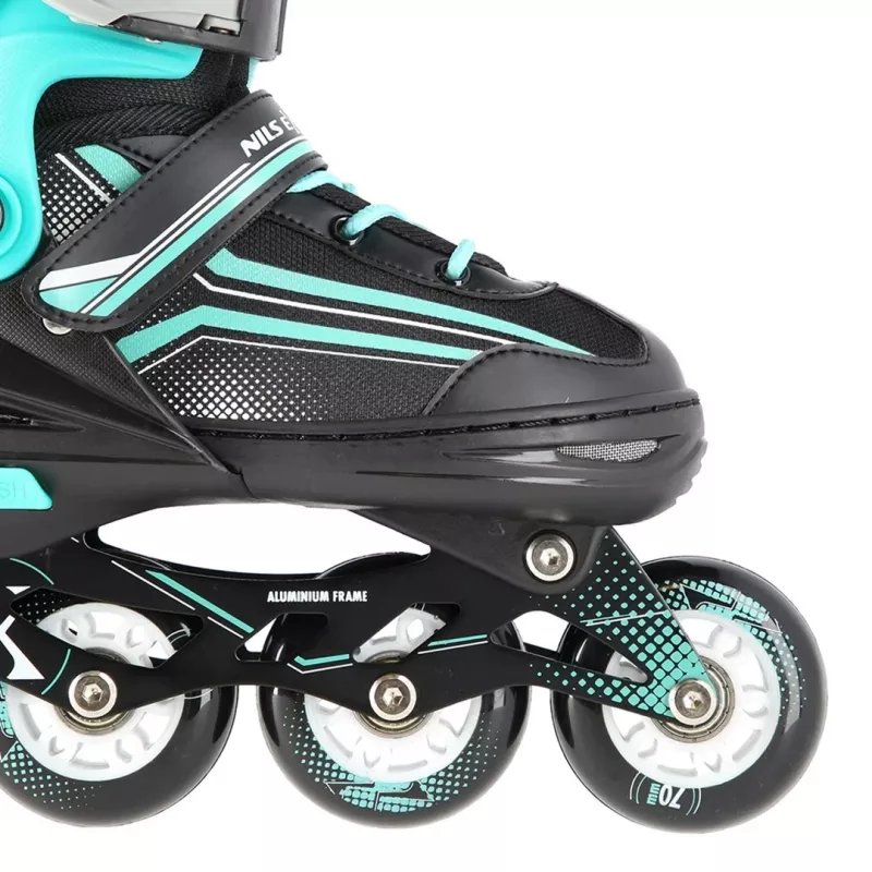 Patins 2IN1 Nils Extreme NH18190 PRETO/AZUL TAM. M (34-38) com patins de hóquei substituíveis