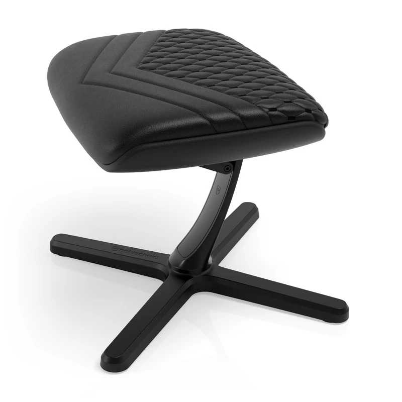 noblechairs Fußstütze 2 apoio para os pés, pele genuína, preto
